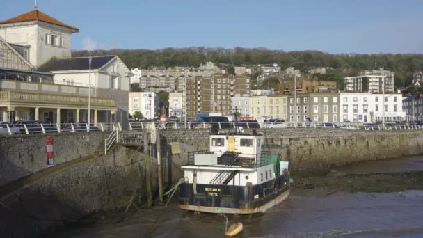 Weston Super Mare Somerset December 2019 Motor Vessel Westward Knightstone — Stock Video