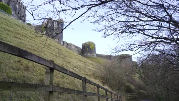 Corfestle Dorset England Aralık 2019 Corfe Aynı Adı Taşıyan Harabe — Stok video