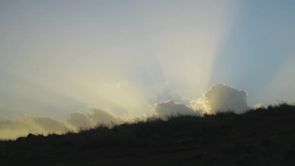 Concetto Equilibrio Armonia Visto Nei Raggi Solari Durante Tramonto Canial — Video Stock