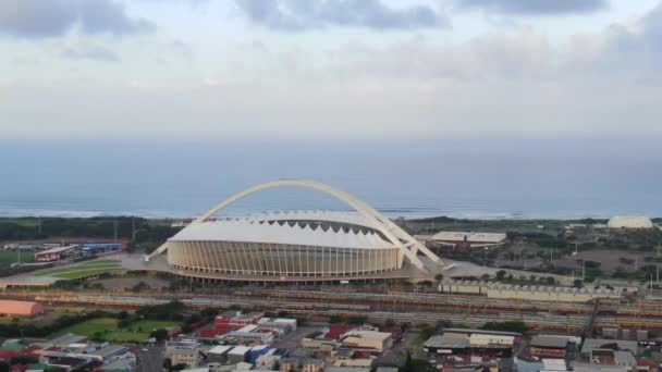 Orbital Drone Shot Moses Mabhida Stadium Used Fifa World Cup — Stock Video