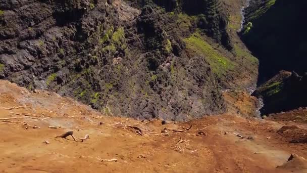Hawaii Kauai Lassított Felvétel Dönthető Fel Szennyeződés Hogy Felfedje Waimea — Stock videók