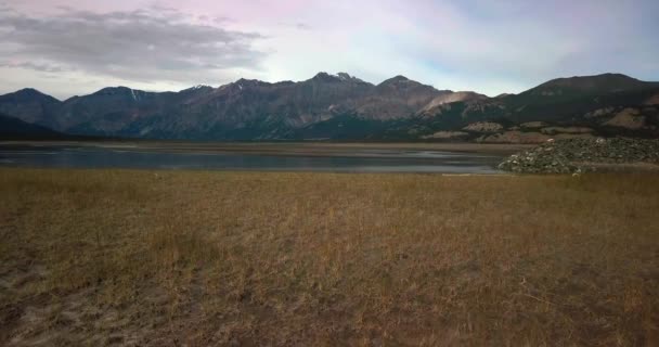 Krásný Majestátní Zpáteční Let Nad Letní Údolí Trávy Yukon Divočiny — Stock video