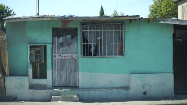 Casa Pobre Velha Tijuana Mexico Estilo Mexicano Vida Rural Orçamento — Vídeo de Stock