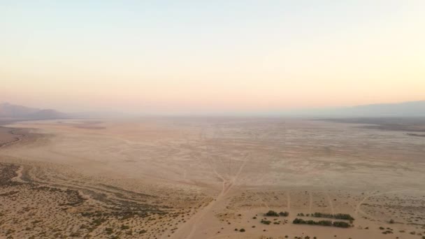 Vista Larga Drone Entrada Para Deserto Laguna Salada Mexicali Baja — Vídeo de Stock