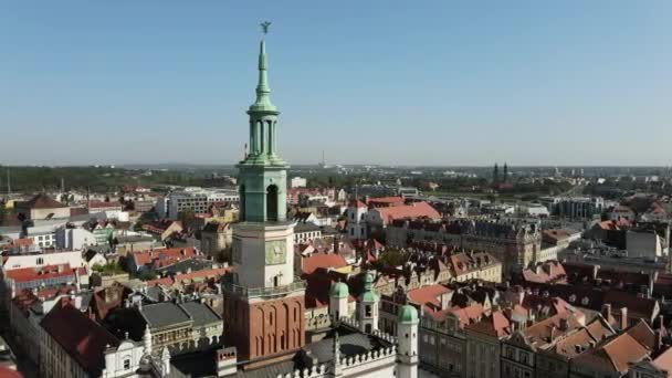 Stary Rynek Meydanı Poznan Polonya Daki Eski Pazar Meydanının Insansız — Stok video