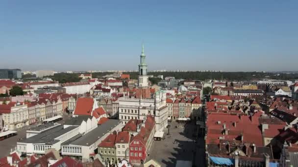 Polonya Poznan Müzesi Nin Insansız Hava Aracı Çekimi Poznan Eski — Stok video