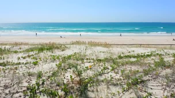 Australische Strand Perfecte Omstandigheden Surfers Pardise Gold Coast Blauwe Lucht — Stockvideo