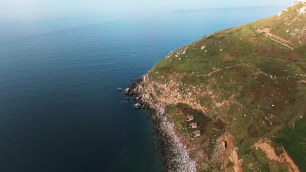 Dünya Savaşı Kalıntılarının Havadan Çekimi Kuzey Galler Llandudno Daki Büyük — Stok video