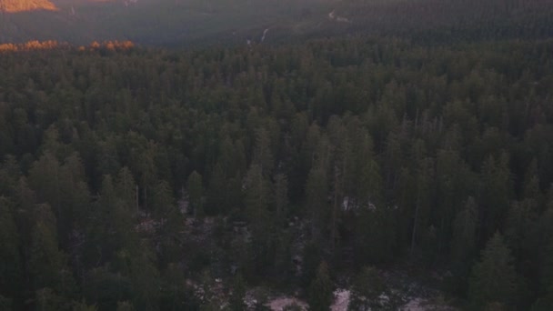 Panoramiczna Sceneria Górska Godzinach Porannych — Wideo stockowe