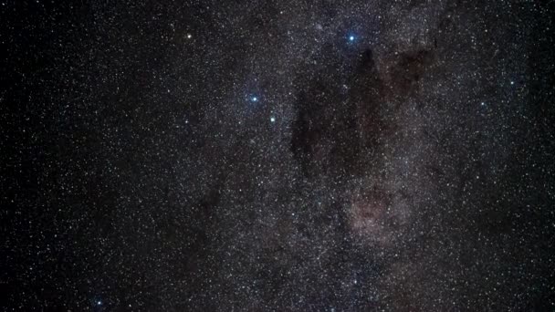 Céu Noturno Time Lapse Estrelas Que Movem Através Céu Incluindo — Vídeo de Stock