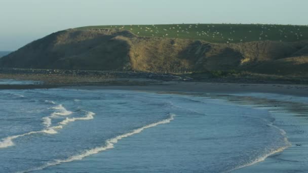 Vue Panoramique Bord Mer Épique Dans Détroit Millford — Video