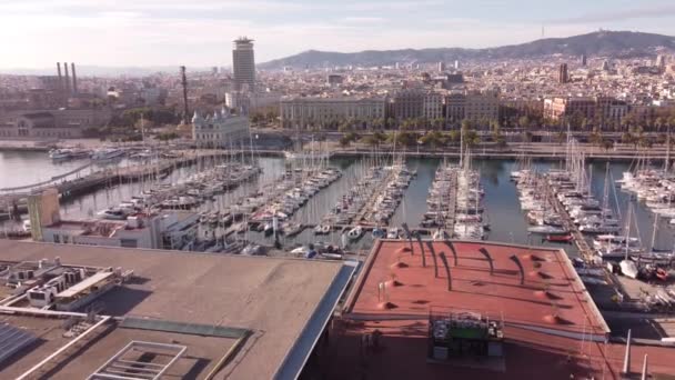 Beelden Gefilmd Barcelona Met Dji Mini — Stockvideo