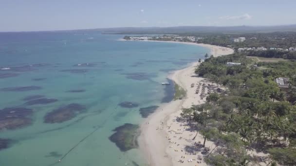 Zeleně Horské Mořské Dno Aerial Dominikánská Republika Puerto Plata — Stock video