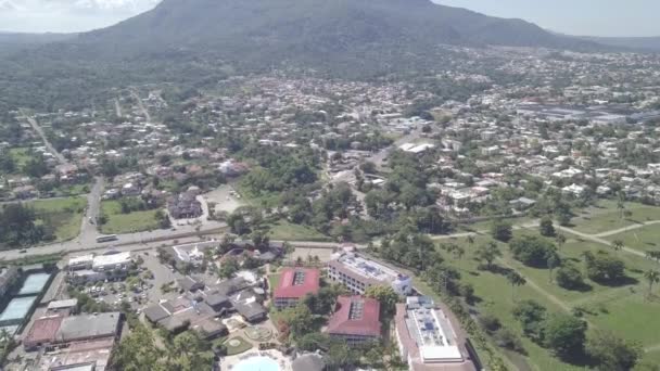 Беспилотник Aerial Спустился Тропический Отель Доминиканской Республике Пуэрто Плата — стоковое видео