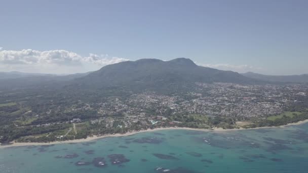 Hela Antenn Berg Dominikanska Republiken Puerto Plata — Stockvideo