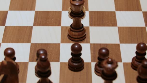 Черно Белый Шахматный Король Лицом Друг Другу Будет Иметь Лучшую — стоковое видео