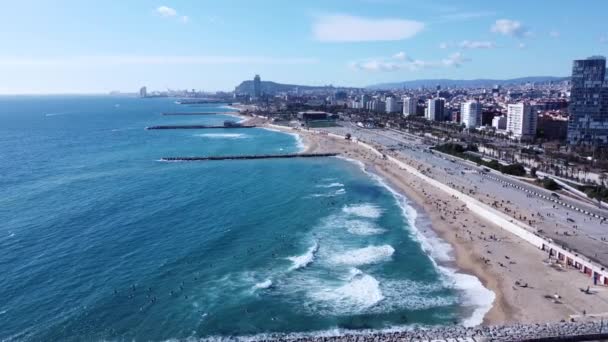 Filmado Barcelona Con Dji Mini — Vídeo de stock