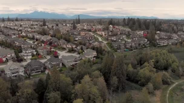 Drone Film Cloverdale Urban Boende För Medelklass Medborgare Zoned Stadsplanering — Stockvideo