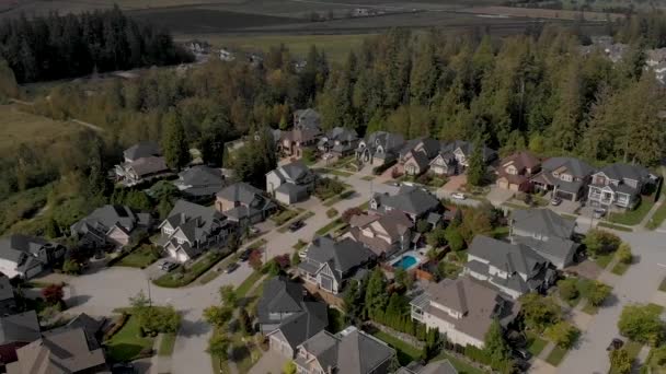 Drone Footage Cloverdale Urban Housing Middle Class Citizens Zoned City — Stock Video