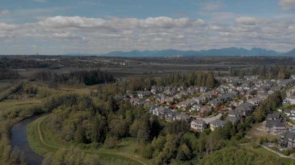 Dron Záběry Cloverdale Urban Bydlení Pro Občany Střední Třídy Územní — Stock video