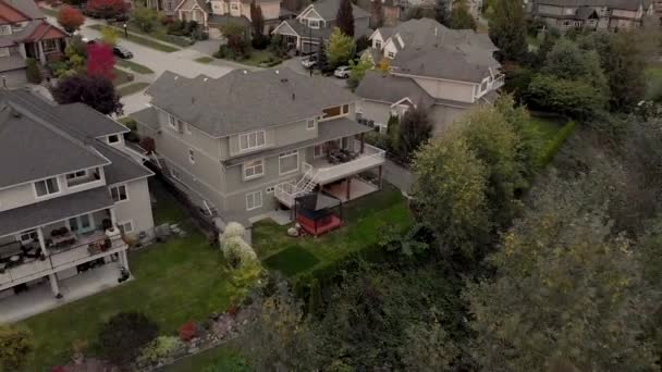 Drone Filmación Cloverdale Urban Housing Middle Class Citizens Zoned City — Vídeos de Stock