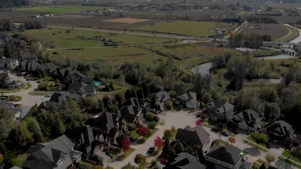 Drone Beelden Cloverdale Urban Housing Voor Middenklasse Burgers Zoned City — Stockvideo
