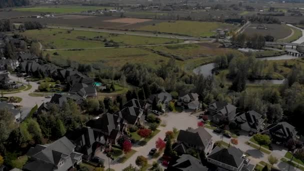 Drone Footage Cloverdale Urban Housing Middle Class Citizens Zoned City — Stock Video