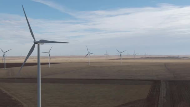 Kuzey Teksas Abd Deki Devasa Rüzgar Çiftliğinin Hava Izleme Görüntüsü — Stok video