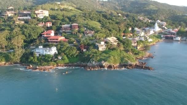 Utsikt Över Den Brasilianska Stranden Santa Catarina Brasilien — Stockvideo