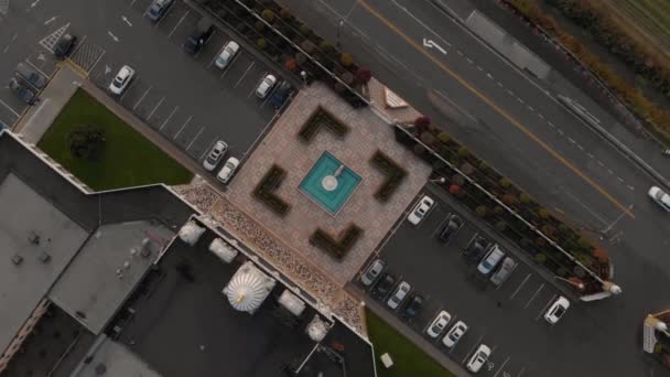 Drone Görüntüler Güzel Ayrıntılı Heykel Simetrik Mimari Ile Hindu Tapınağı — Stok video