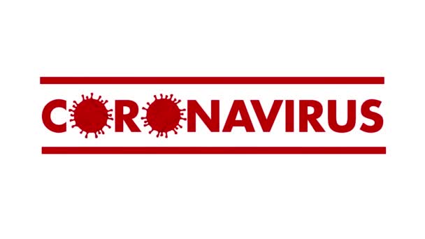Corona Cellules Virales Filant Substitutions Tho Dans Nom Coronavirus Rouge — Video