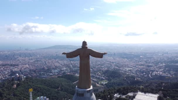 Filmati Girati Barcellona Tibidabo Con Dji Mini — Video Stock