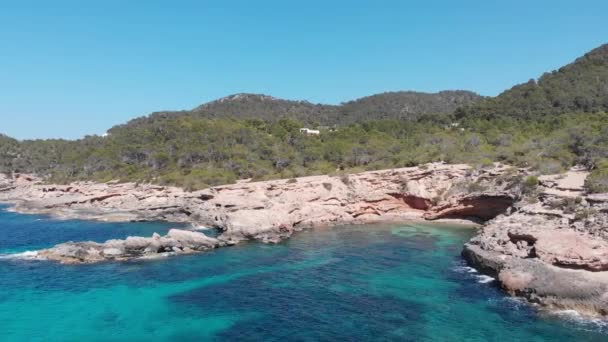 Vista Desde Mar Hasta Playa Ibiza — Vídeos de Stock