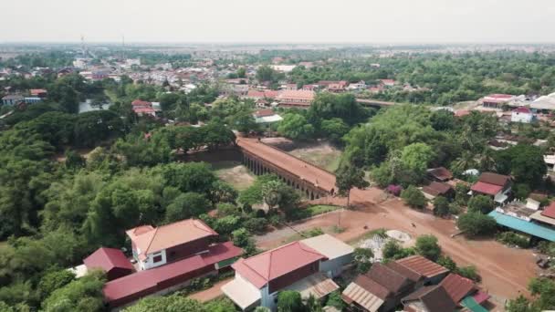 Angkor Temple Era Spean Praptos Kampong Kdei Bridge Część Starożytnej — Wideo stockowe