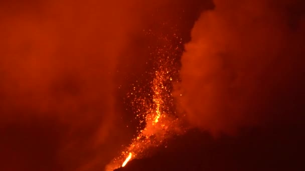 Sopečná Erupce Guatemale Sopka Pacaya Vybuchuje — Stock video