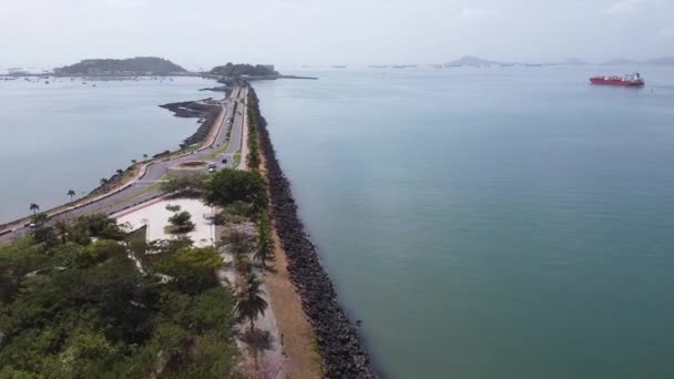 Узкий Пролив Амадор Тихом Океане Панаме Панама — стоковое видео