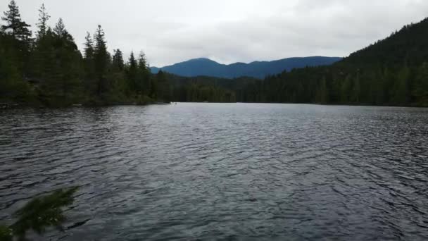 Lenta Ripresa Aerea Del Garden Bay Lake Nella Columbia Britannica — Video Stock