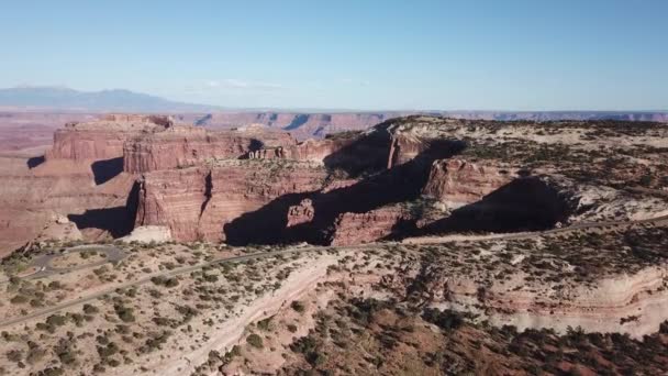 Red Canyon Aerial Drone Colpo Canyonland Epico Terreno Americano — Video Stock