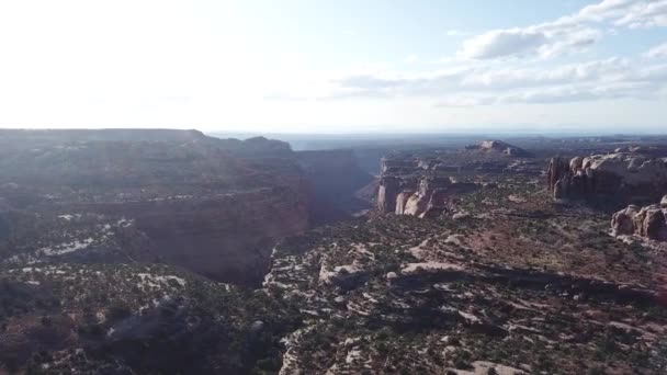 Red Rock Canyon Aerial Shot Drone Terreno Americano Epico Canyonland — Video Stock