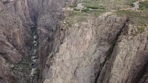 Black Canyon Flygskott Drönare Amerikansk Terräng Episka Canyonland — Stockvideo