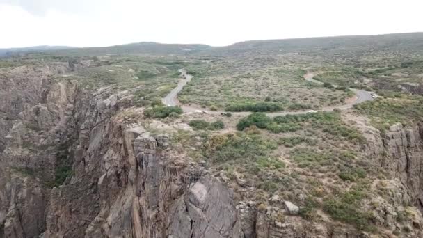 Red Rock Canyon Drone Tiro Aéreo Terreno Americano Épico Canyonland — Vídeo de Stock