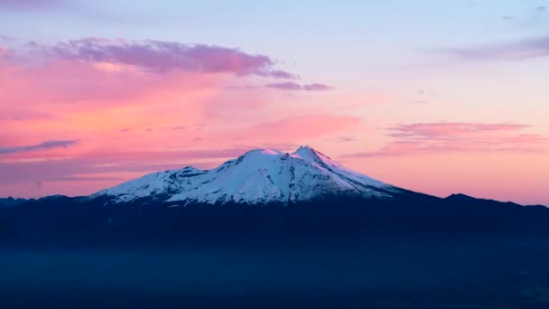 Calbuco Volkanı Altın Güneşin Manzaranın Üzerinde Batışını Gün Gün Gösteriyor — Stok video