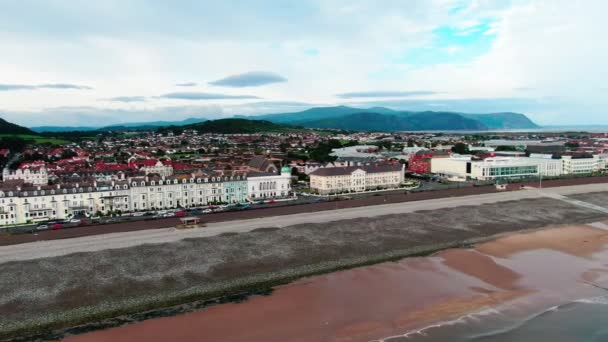 Images Aériennes Ville Galloise Llandudno Compris Lieu Cymru Les Montagnes — Video