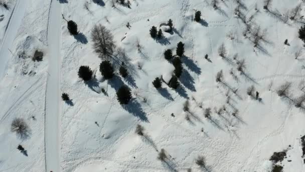 Panning Okulu Kadar Morteratsch Güzel Kış Manzarasını Inceledim Morteratsch Buzulu — Stok video