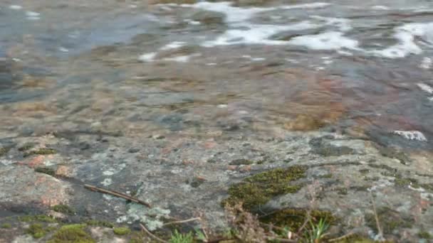 Rocas Bajo Corriente Agua Del Río — Vídeo de stock