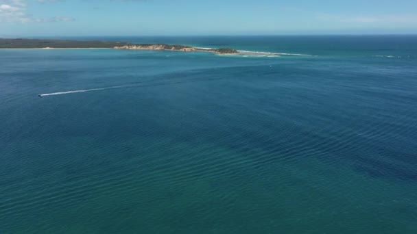 Медленный Воздушный Полет Через Залив Направлении Форт Непин Lonsdale Aus — стоковое видео