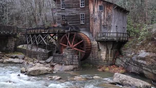 Glade Creek Grist Mill Zachodnia Virginia — Wideo stockowe