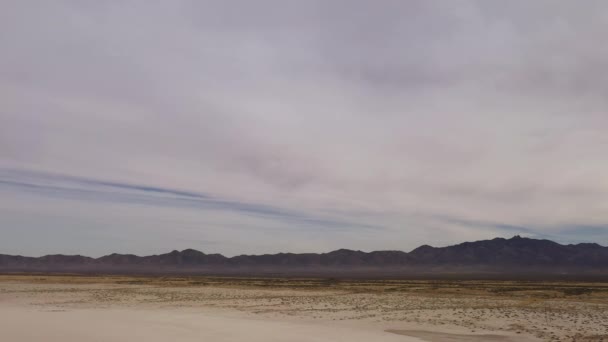 Arizona Daki Willcox Playa Siluetli Dağ Çöl Manzaralı Eski Bir — Stok video