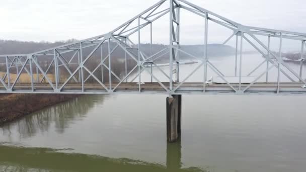 Ohio River Antena Mostu — Wideo stockowe