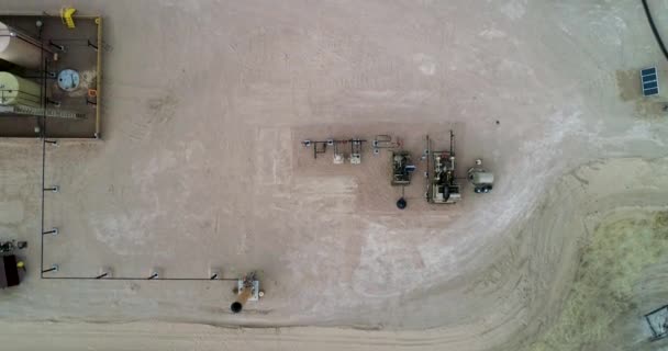 Drone Schot Kijkt Rechtstreeks Naar Nul Nadir Een Fracking Operatie — Stockvideo